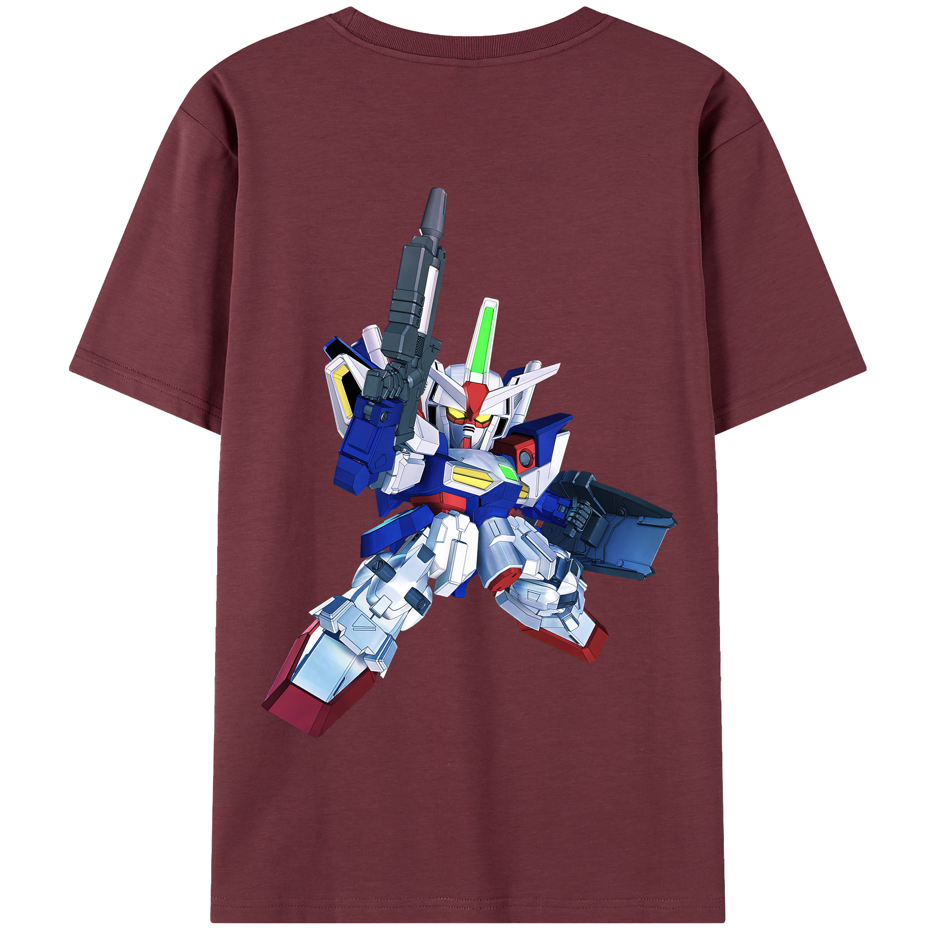 （画像用） 機動戦士ガンダム Mobile Suit Gundam 綿100％半袖Tシャツ（背面プリント）